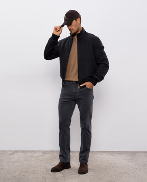 Enrico Mandelli Brown wool polo shirt 2K046A5646