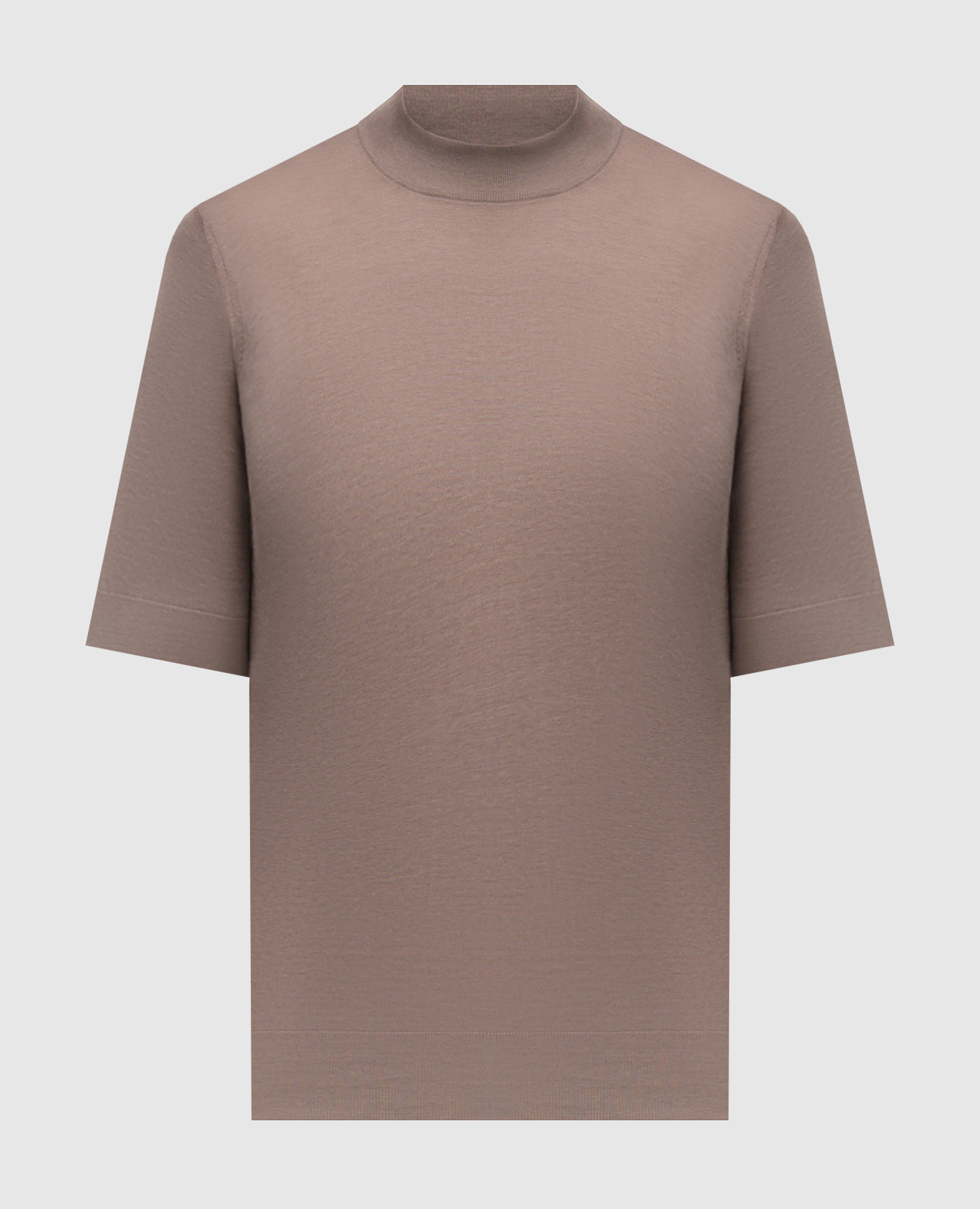 

Brown silk t-shirt Brunello Cucinelli