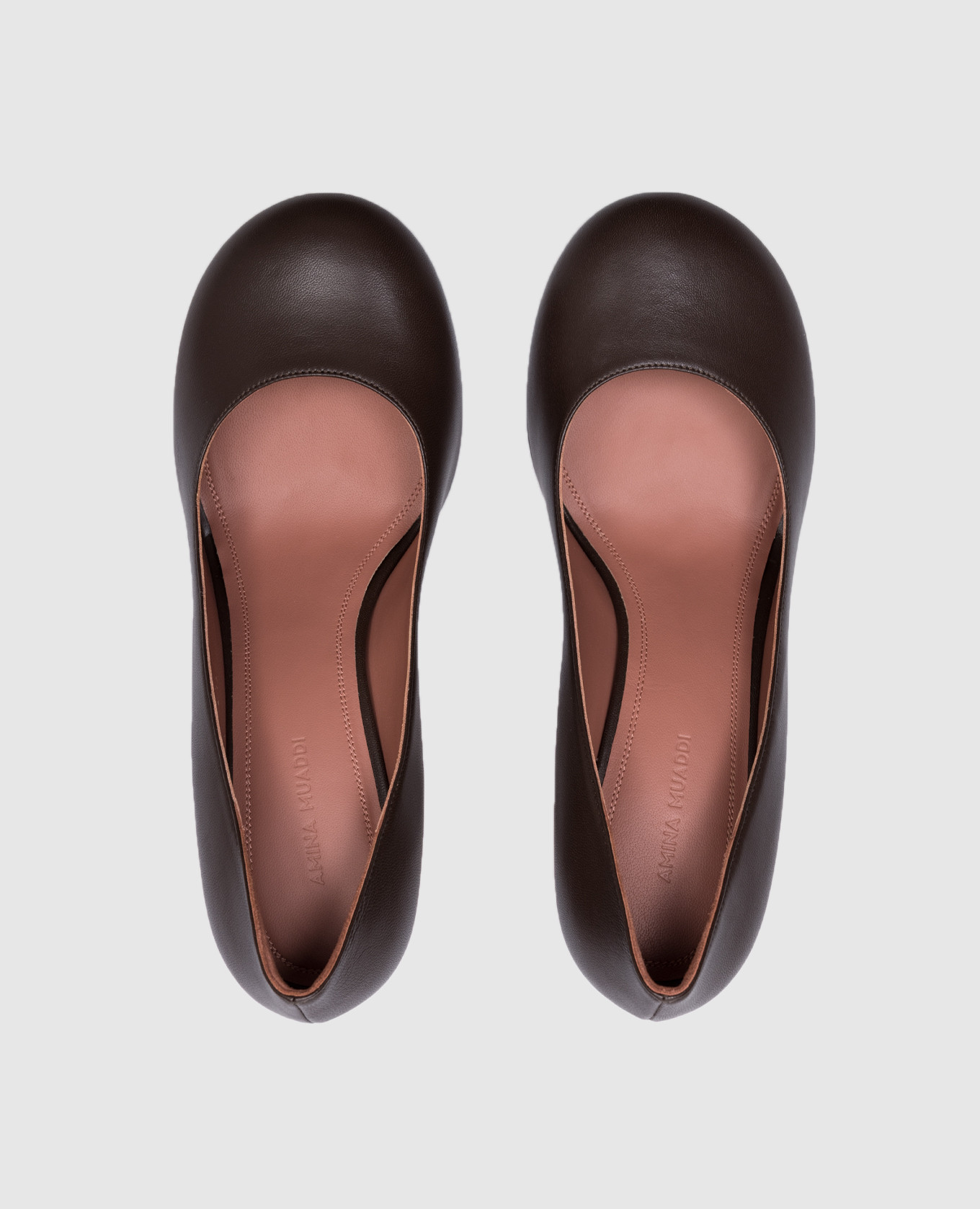 

Iris brown leather shoes Amina Muaddi