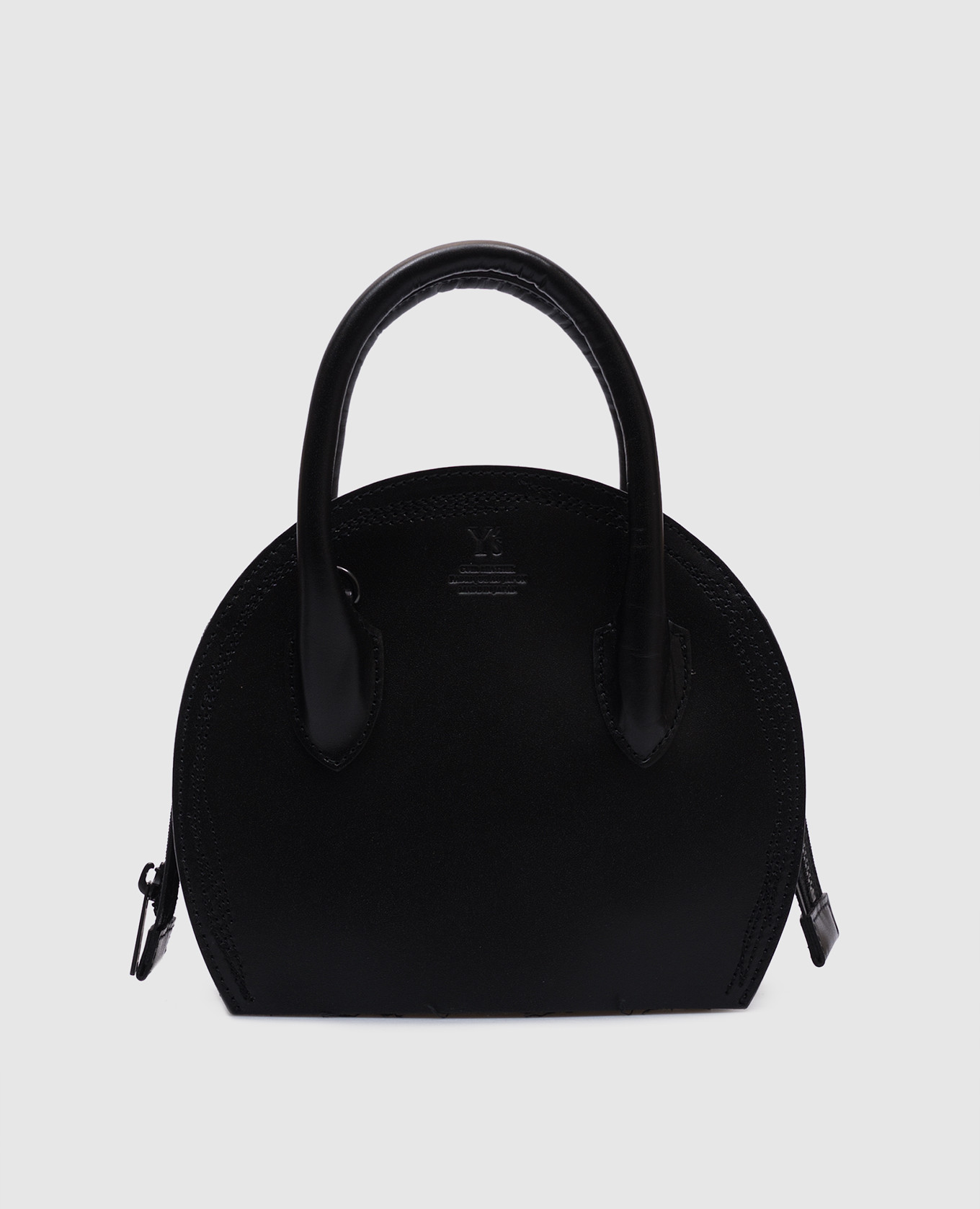

Black leather bag with embossed logo Y`S Yamamoto