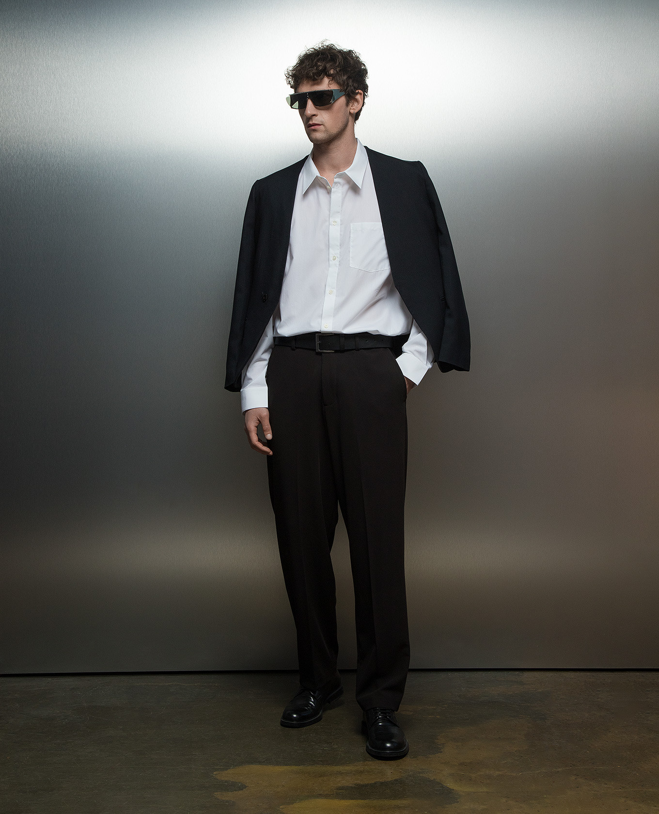 White shirt with monogram logo embroidery Helmut Lang 2