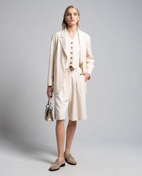 Peserico Beige vest with branded patch S03605V01958