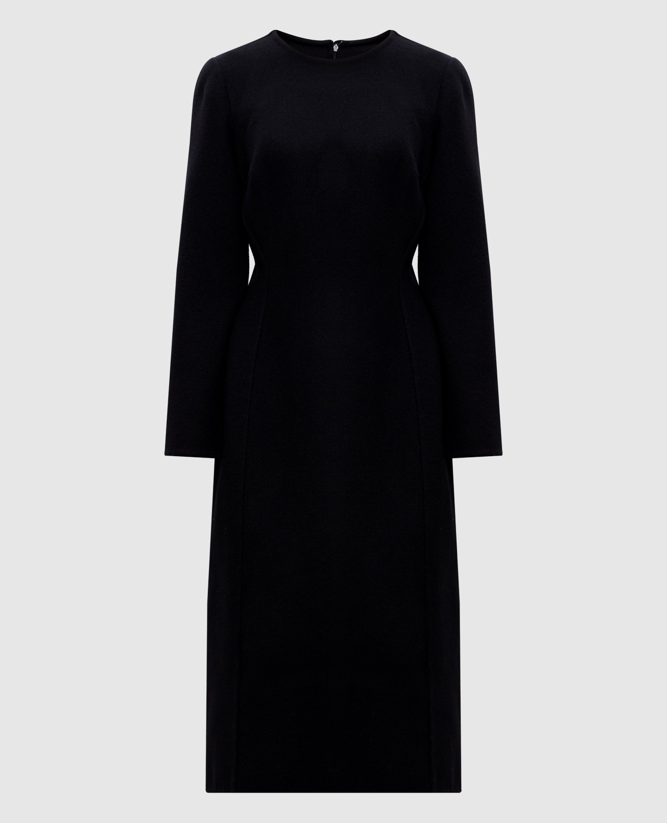 Black midi dress made of wool, silk and cashmere Ermanno Scervino