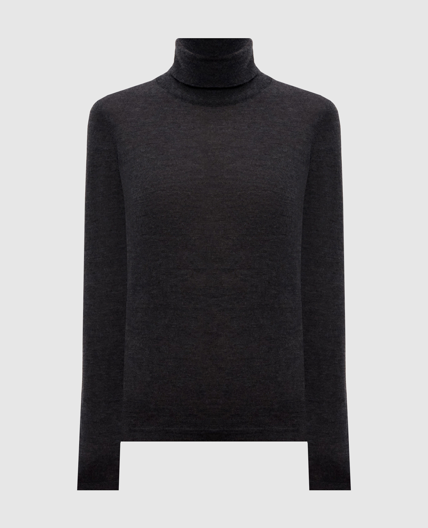 Gray cashmere and silk turtleneck Brunello Cucinelli