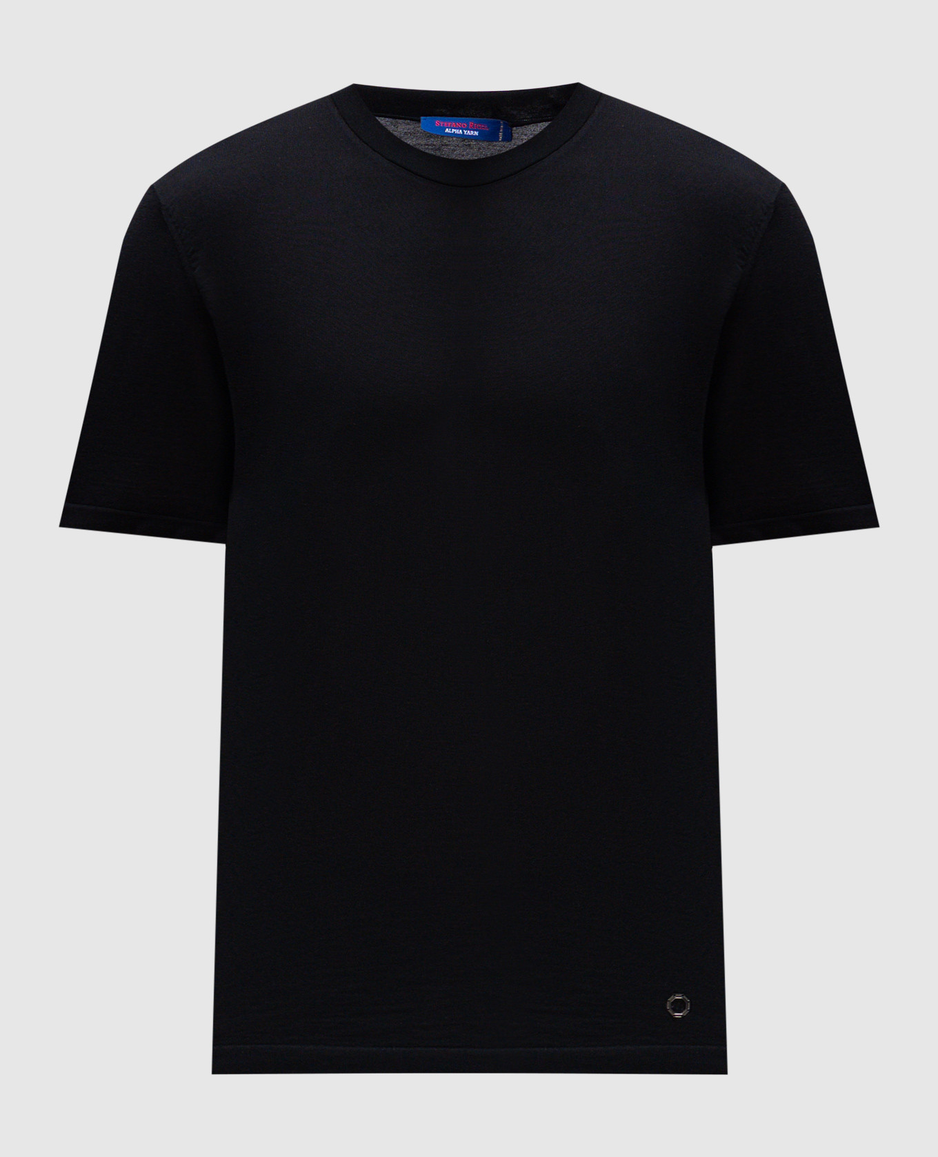Black t-shirt made of cashmere stefano ricci