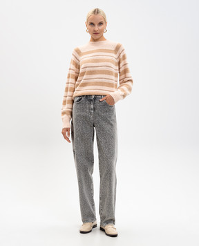 Twinset Gray jeans with a worn effect 252AP2480