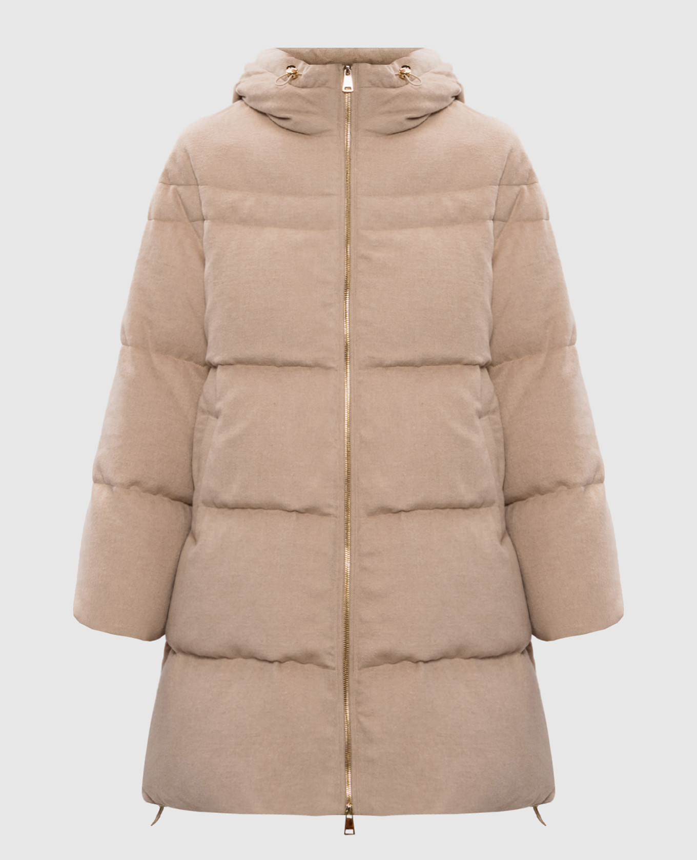 down jacket made of silk and camel wool Be Florence