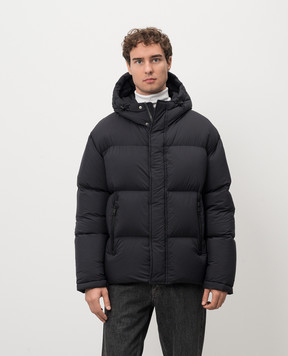 Herno Black puffer jacket with metallic logo PI001171U12456Z