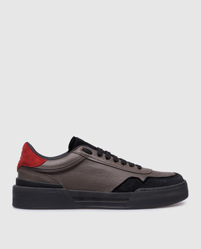 Dolce&Gabbana Brown leather sneakers from New Roma with logo CS2275AW290