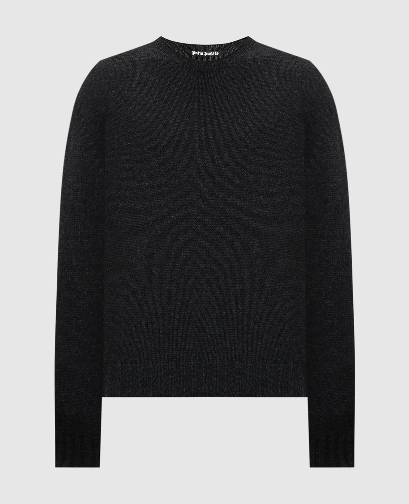 

Gray wool and cashmere sweater with logo embroidery Palm Angels, Grey