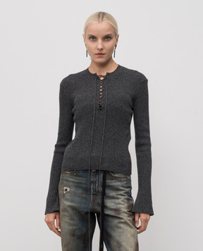 Ann Demeulemeester Fanja grey ribbed wool and cashmere jumper B0013522KN080