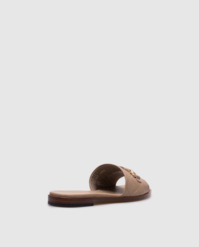 Doucal's Beige leather flip-flops DD8767DEGNUF264