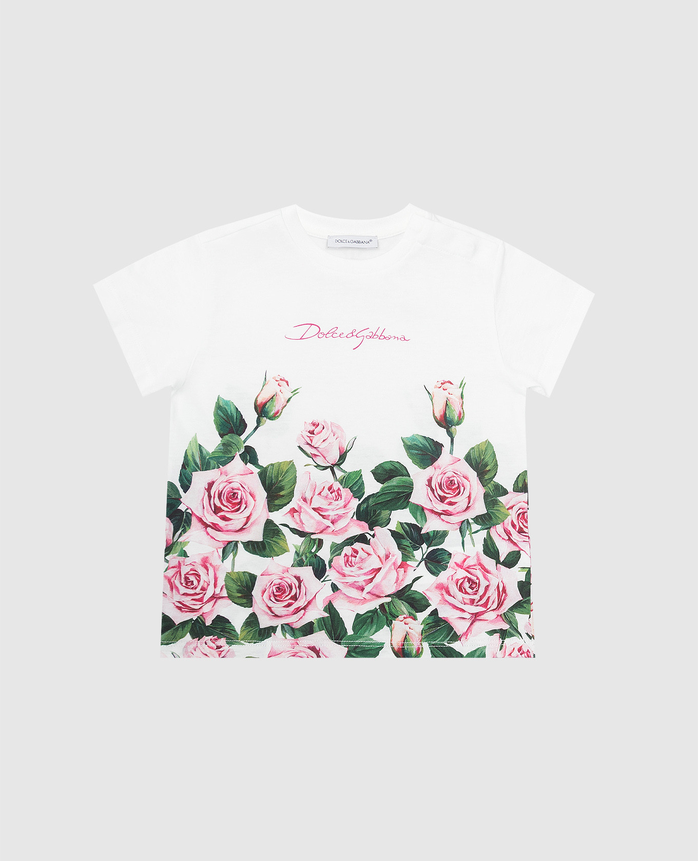 Children's white t-shirt with a print dolce&gabbana