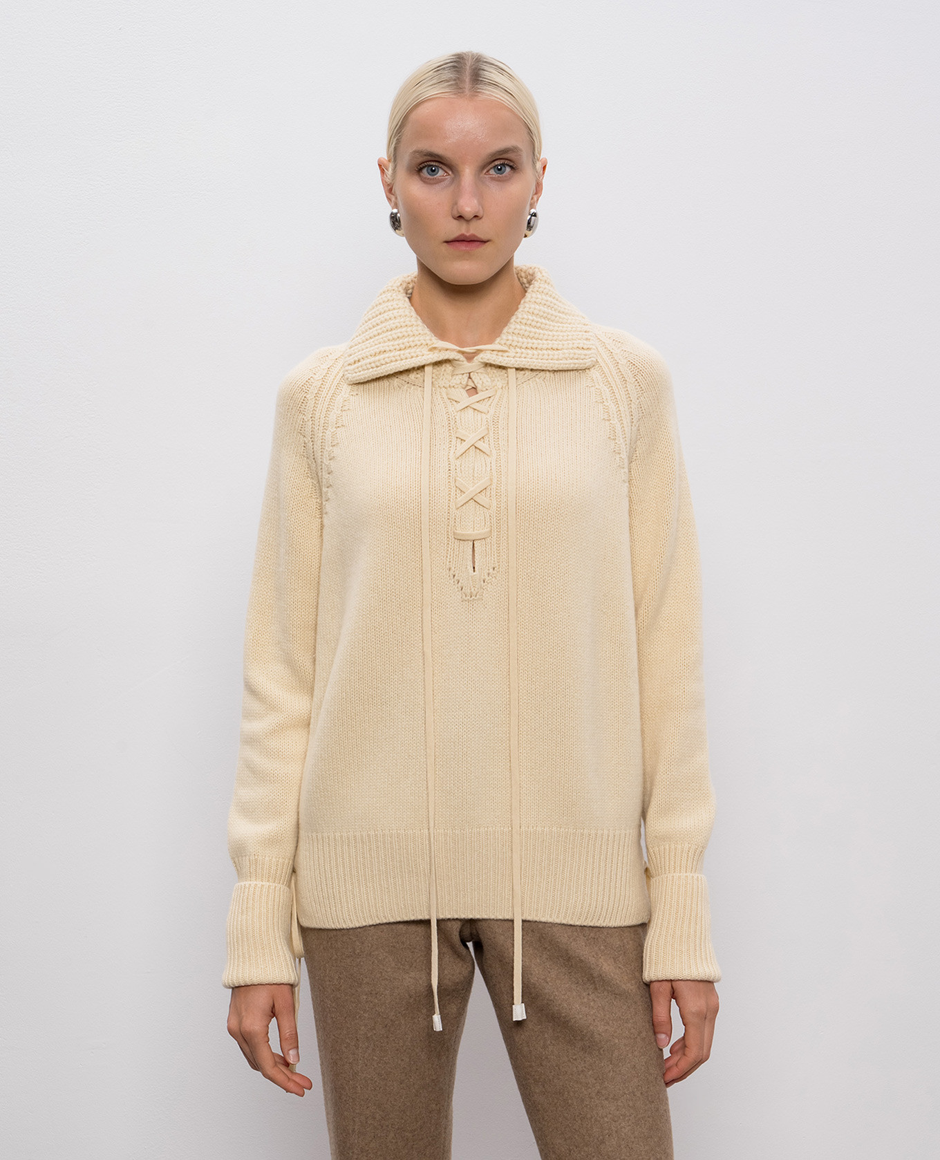 Beige cashmere sweater Ermanno Scervino 3