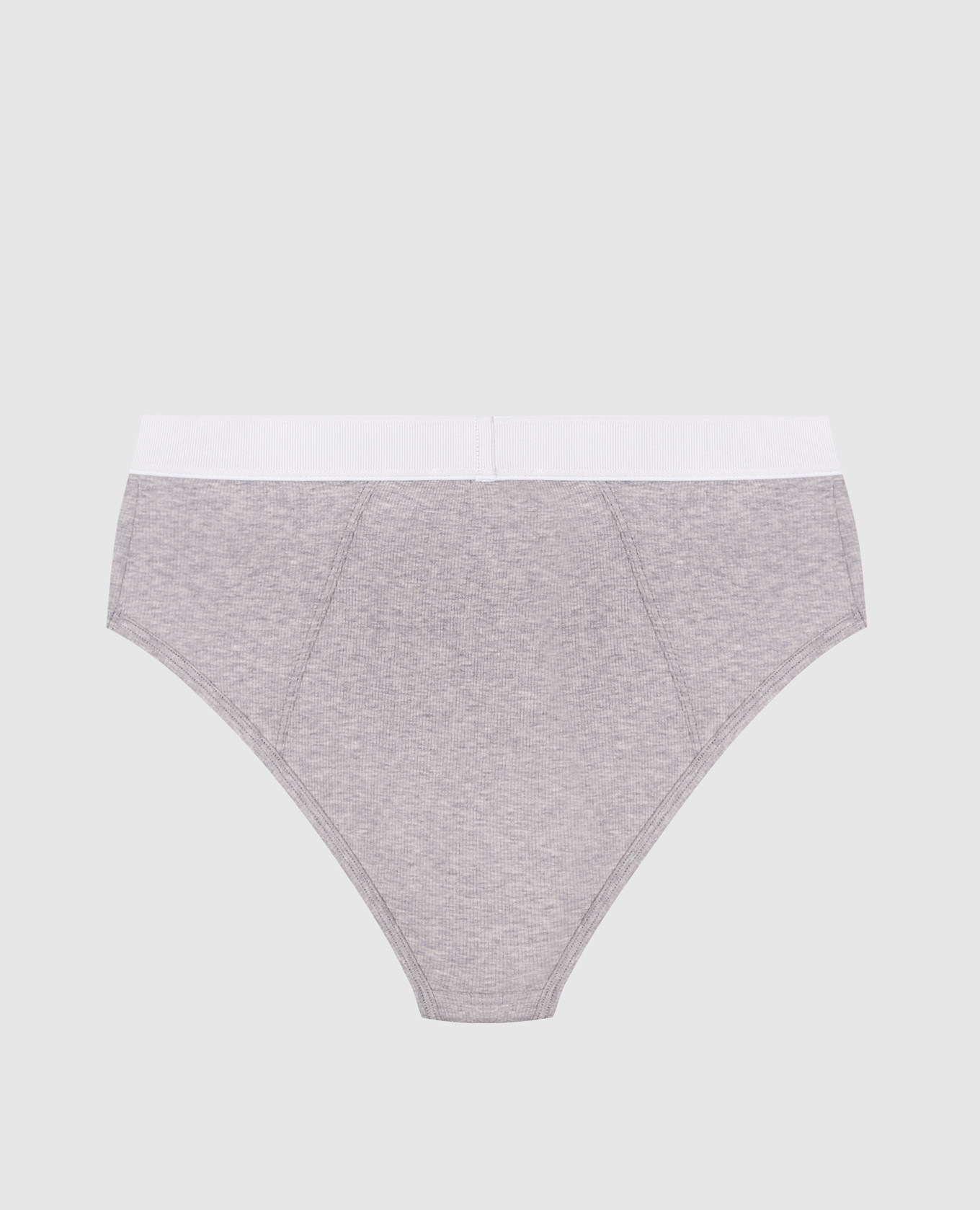 

Grey ribbed high-rise briefs with logo Versace