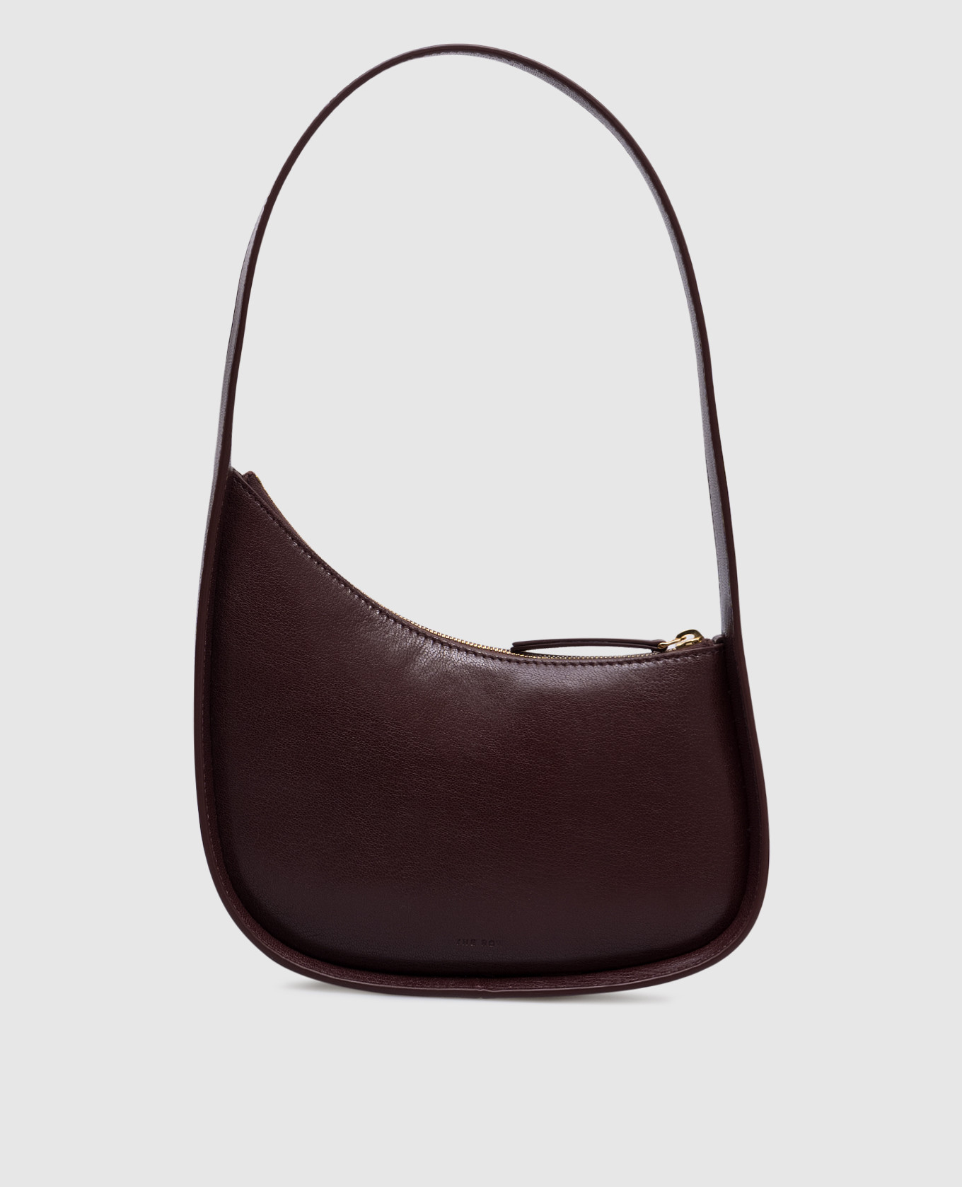 

Burgundy leather hobo bag with logo The Row