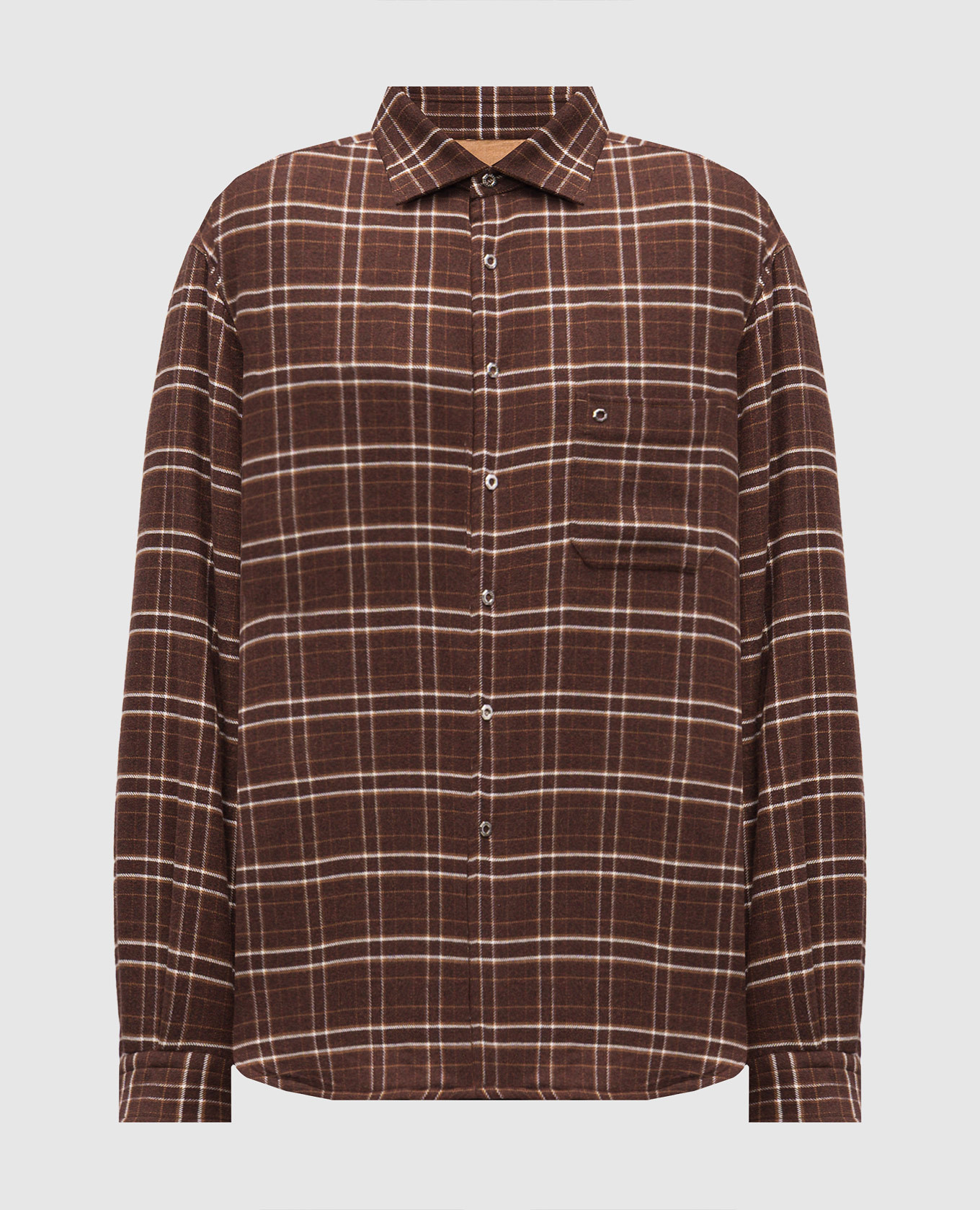 

Brown checked shirt jacket Stefano Ricci