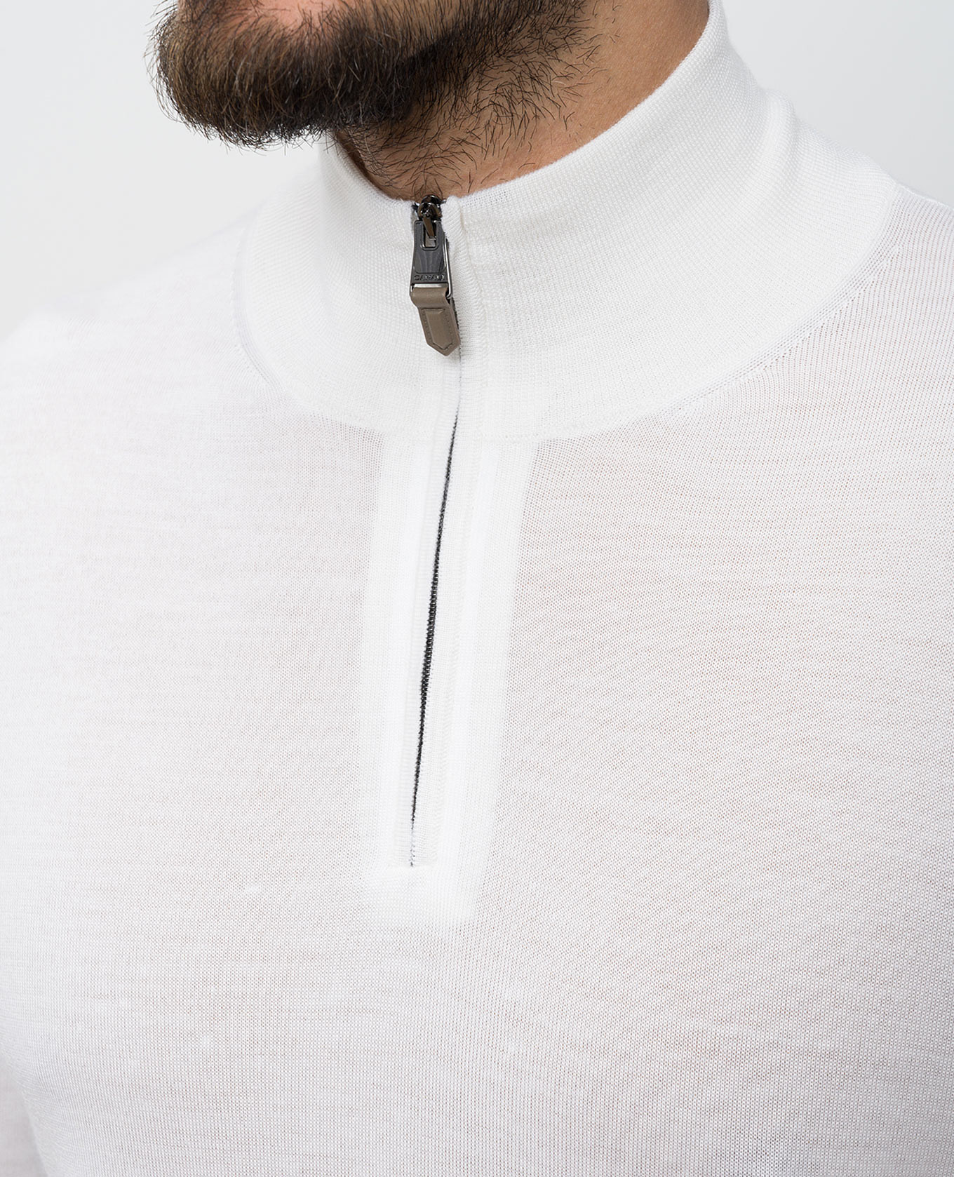 White wool and silk jumper Canali 5
