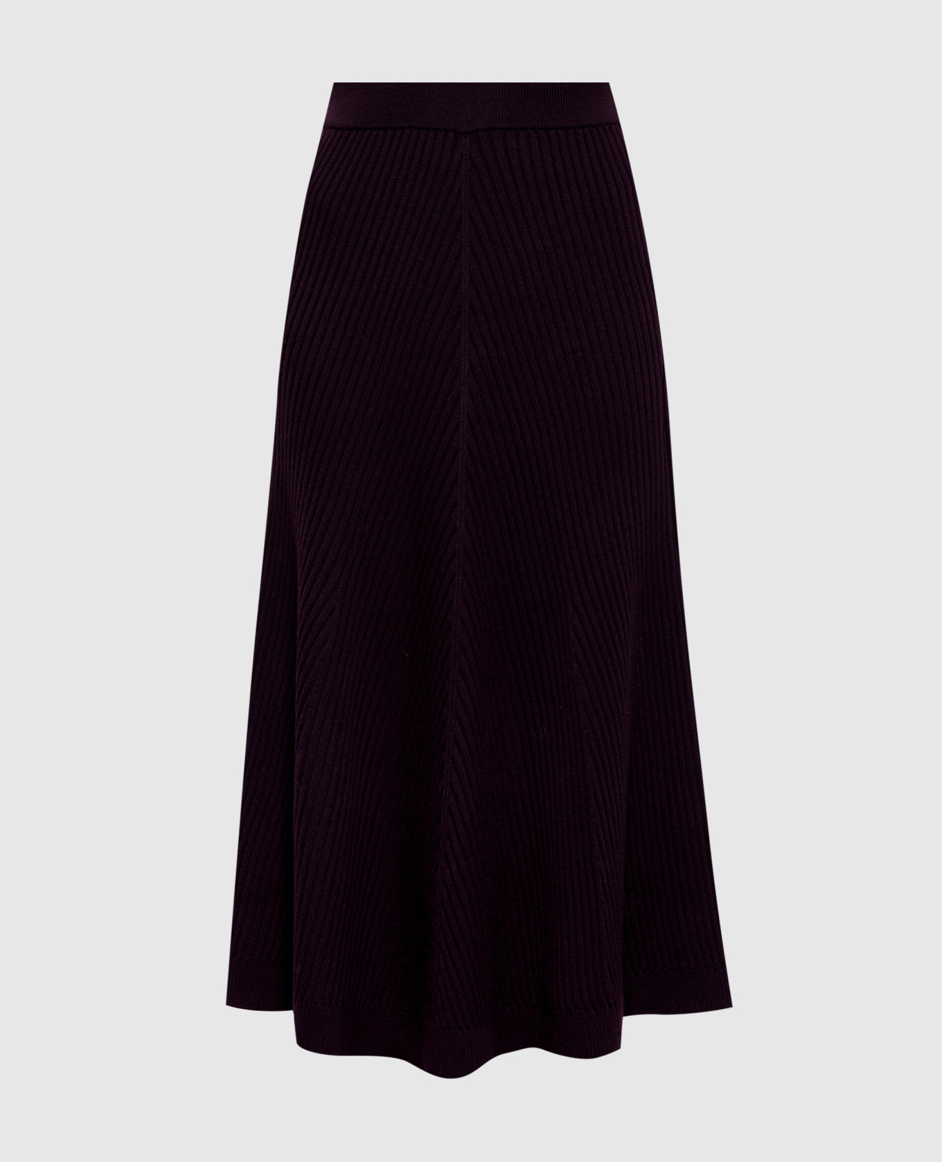 

Burgundy ribbed merino wool skirt Victoria Beckham