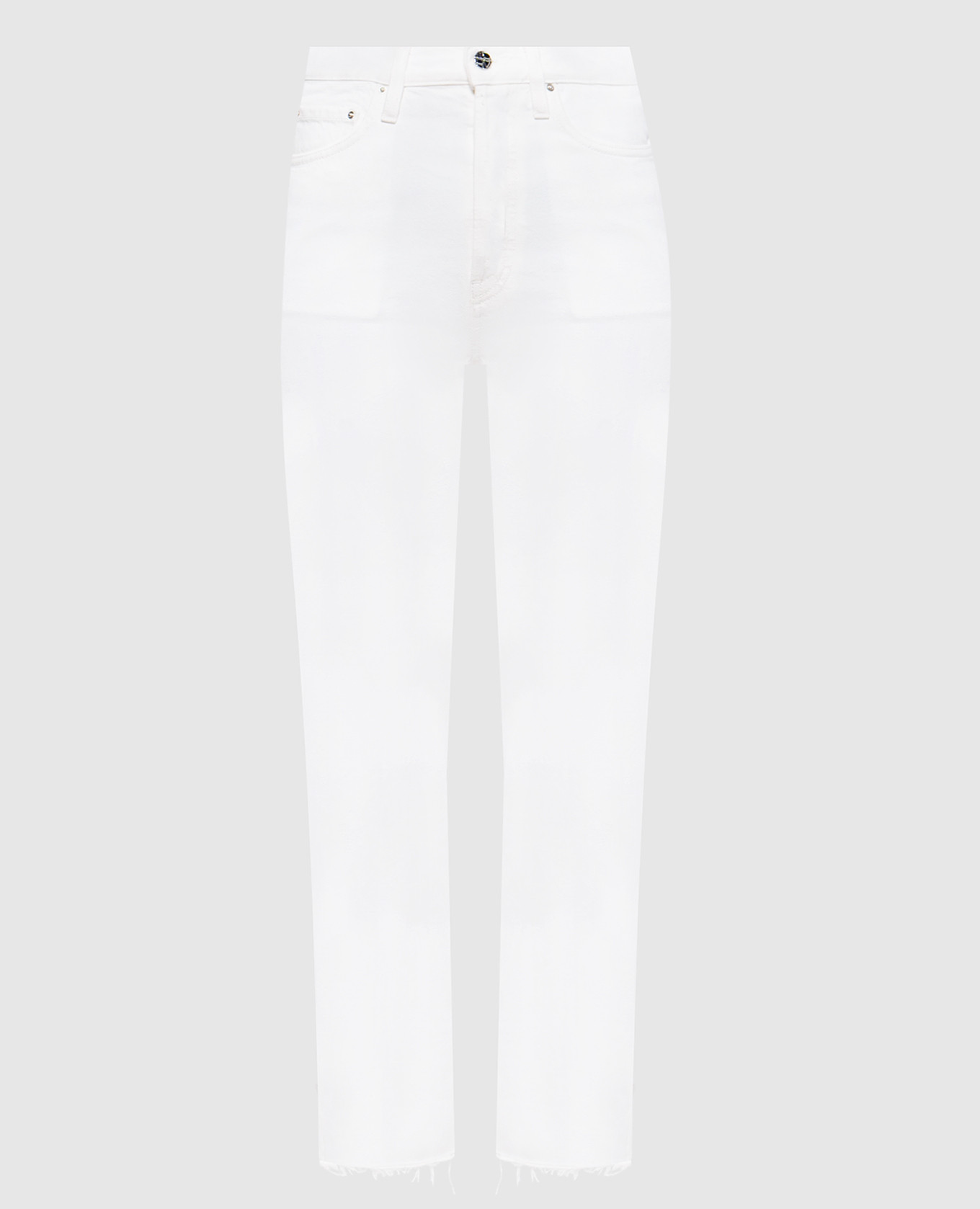 

White jeans with logo patch Toteme