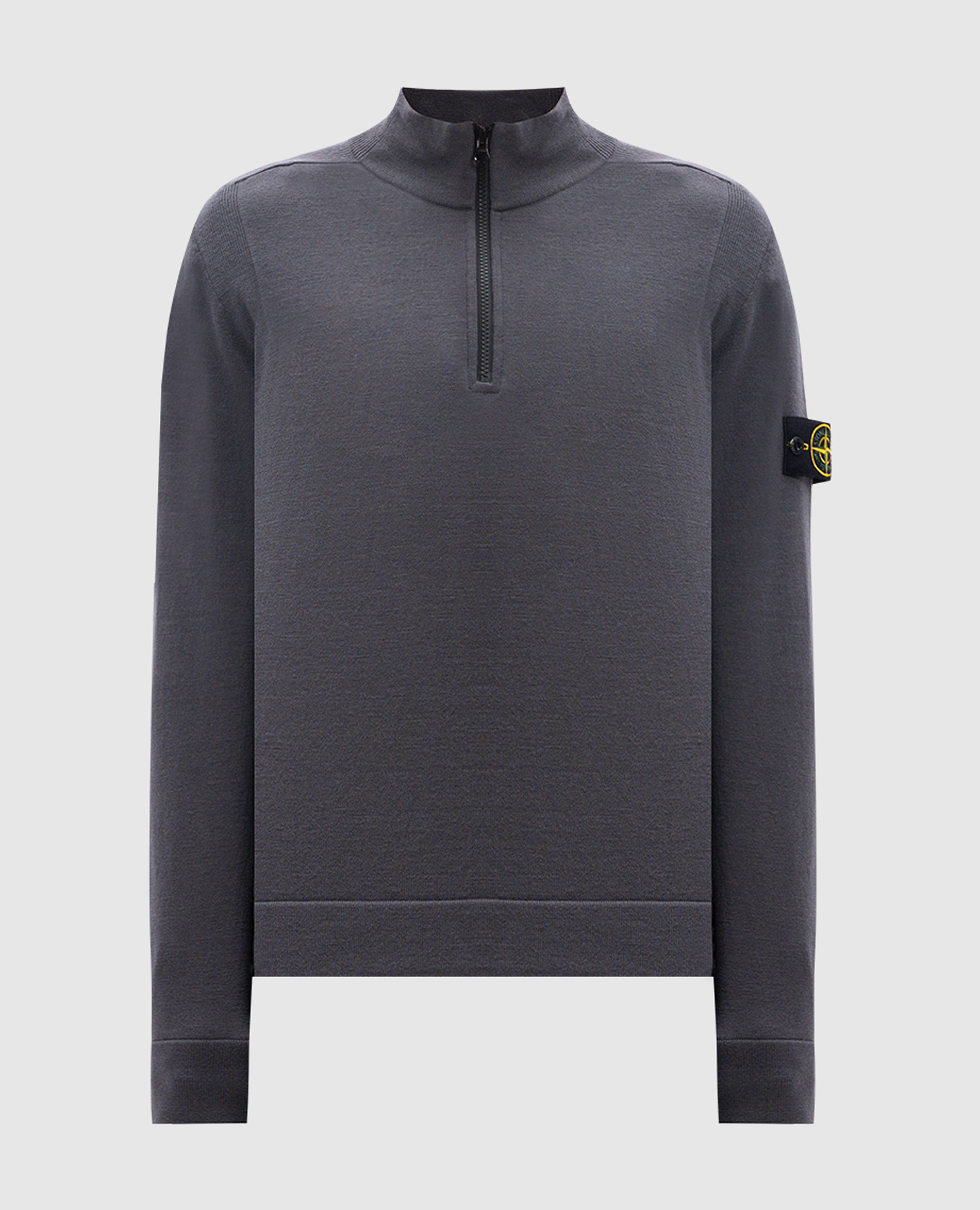 

Gray wool jumper with logo patch Stone Island, Grey