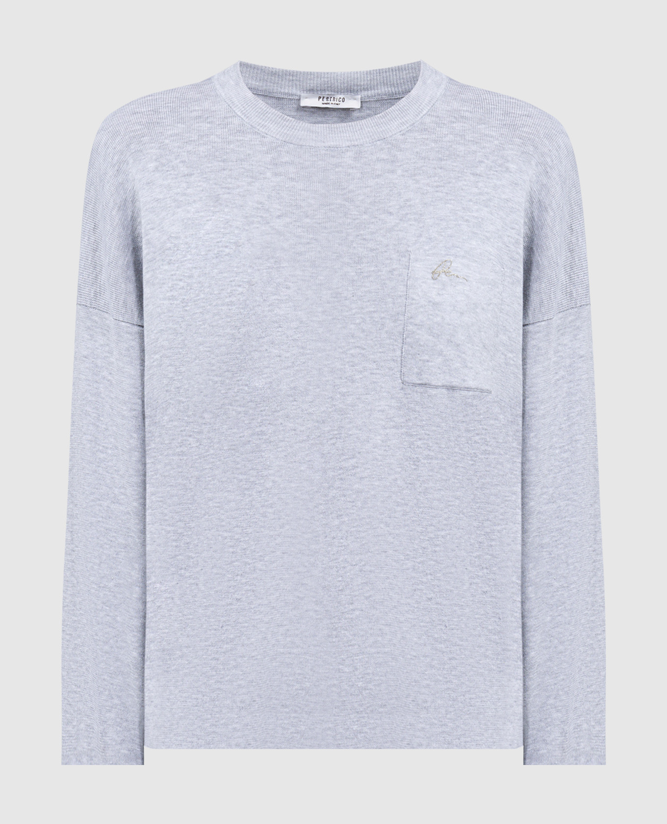

Gray melange printed jumper Peserico, Серый