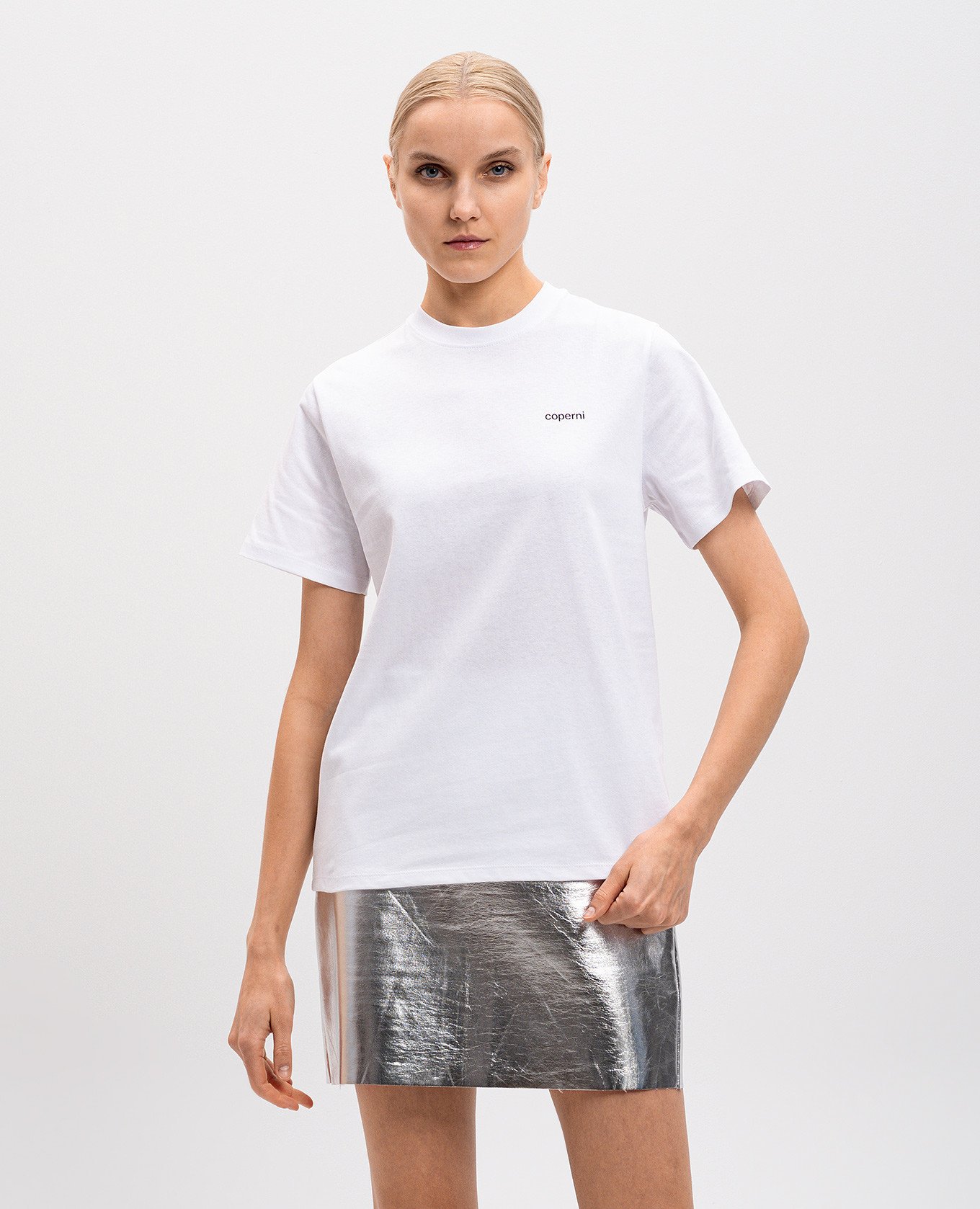 

White T-shirt with logo print Coperni