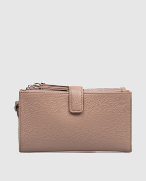 Gianni Chiarini Beige leather wallet with logo print PF6004GRN