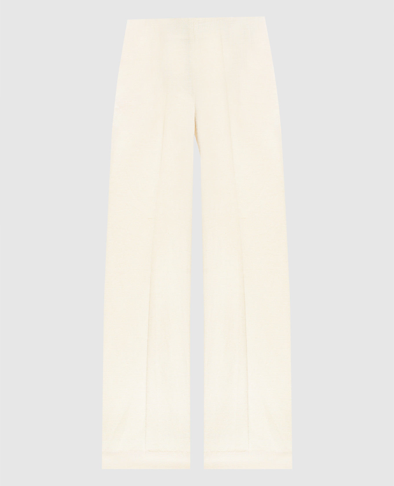 

Yellow wool, silk and linen Foulard pants The Row