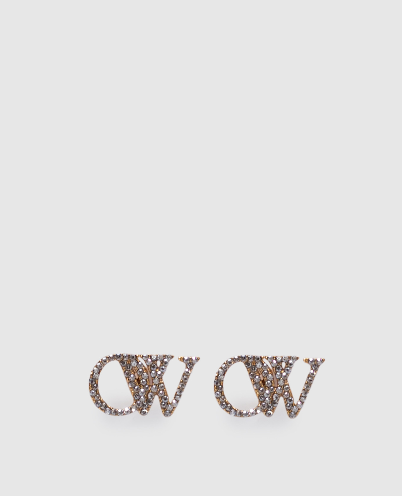 

Gold earrings with crystals Off-White, Golden