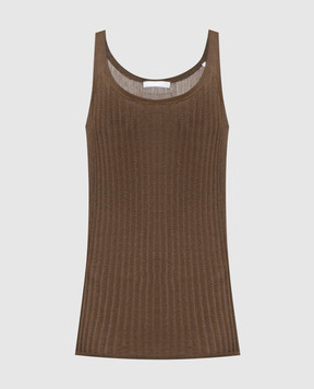 Helmut Lang Khaki ribbed top P02HW705