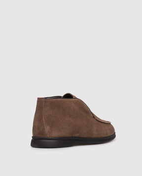 Lanciotti De Verzi Fusco Brown Suede Desert Boots FUSCOPELLICCIAVELOUR