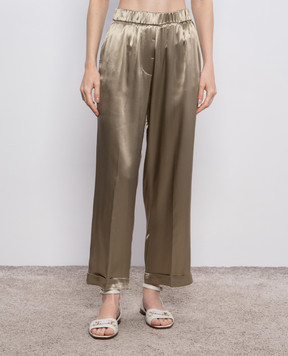 Peserico Beige trousers with lapels A0403601514