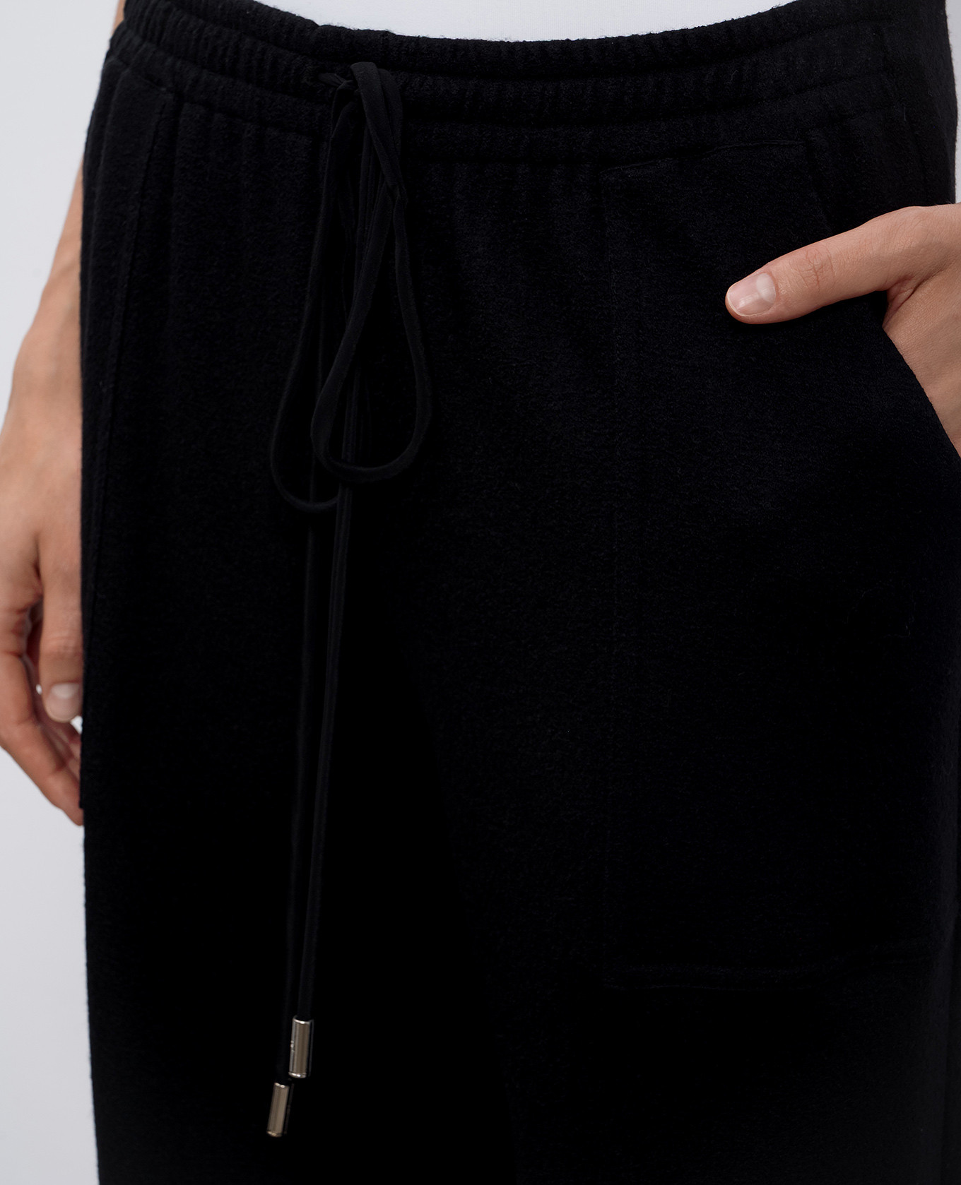 Black wool, silk and cashmere pants Ermanno Scervino 5