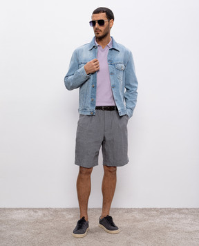 Brunello Cucinelli Gray linen shorts MH249U0065