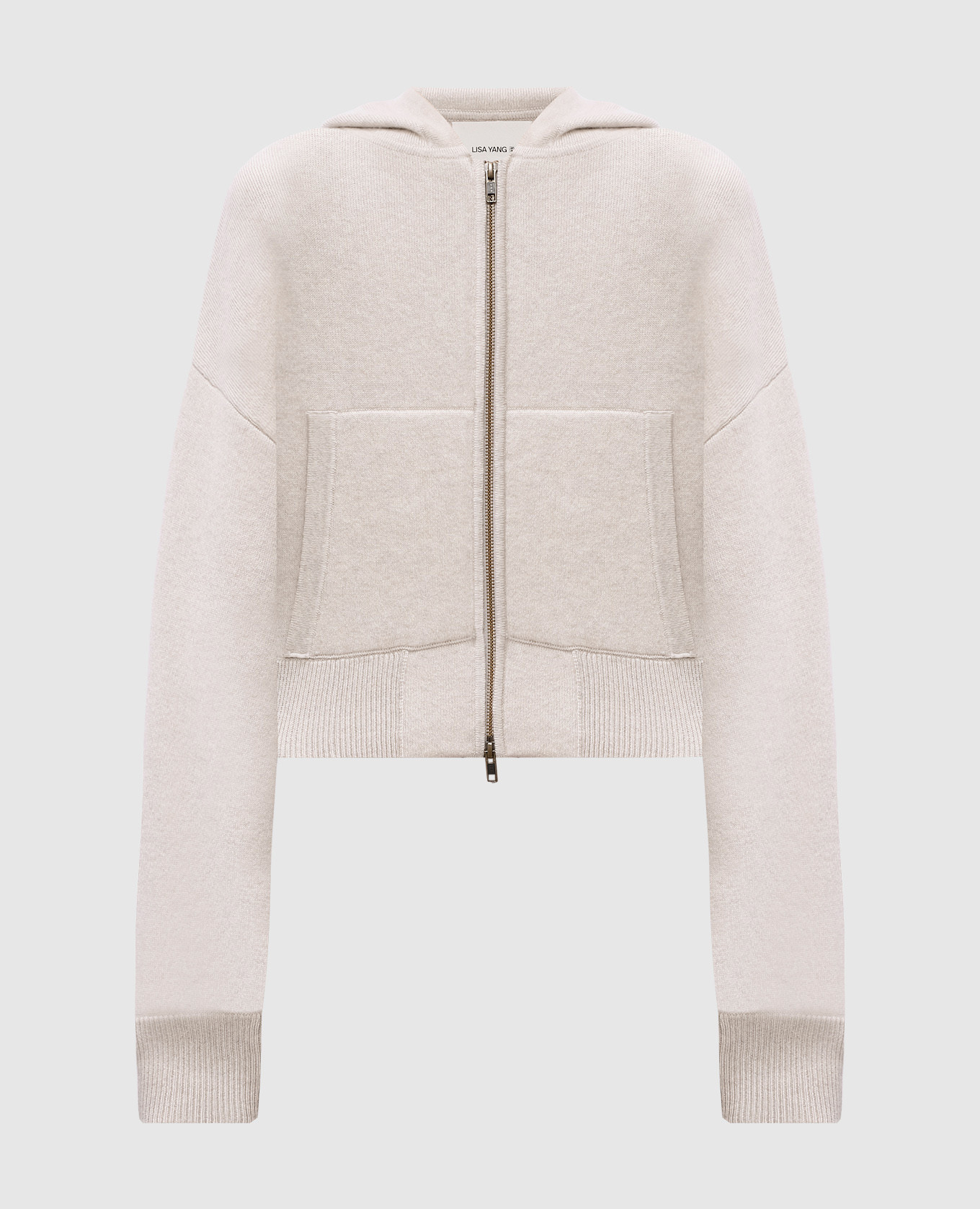 

Beige Lilia cashmere sports jacket LISA YANG