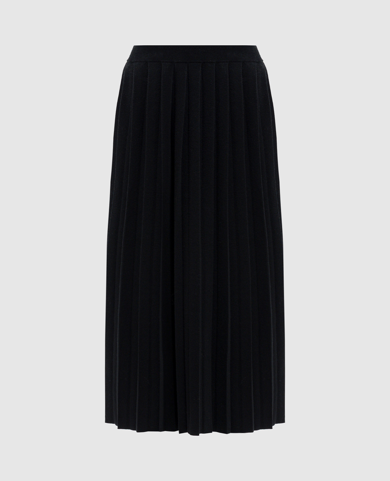 Black Minda pleated skirt with cashmere