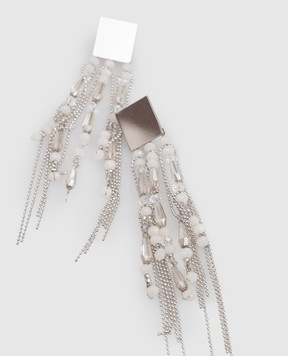 Peserico Earrings with beads and monil chain A35476C0CC613