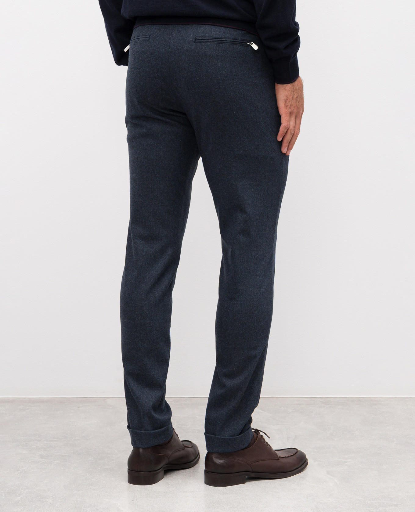

Caracciolo blue wool and cashmere pants Marco Pescarolo