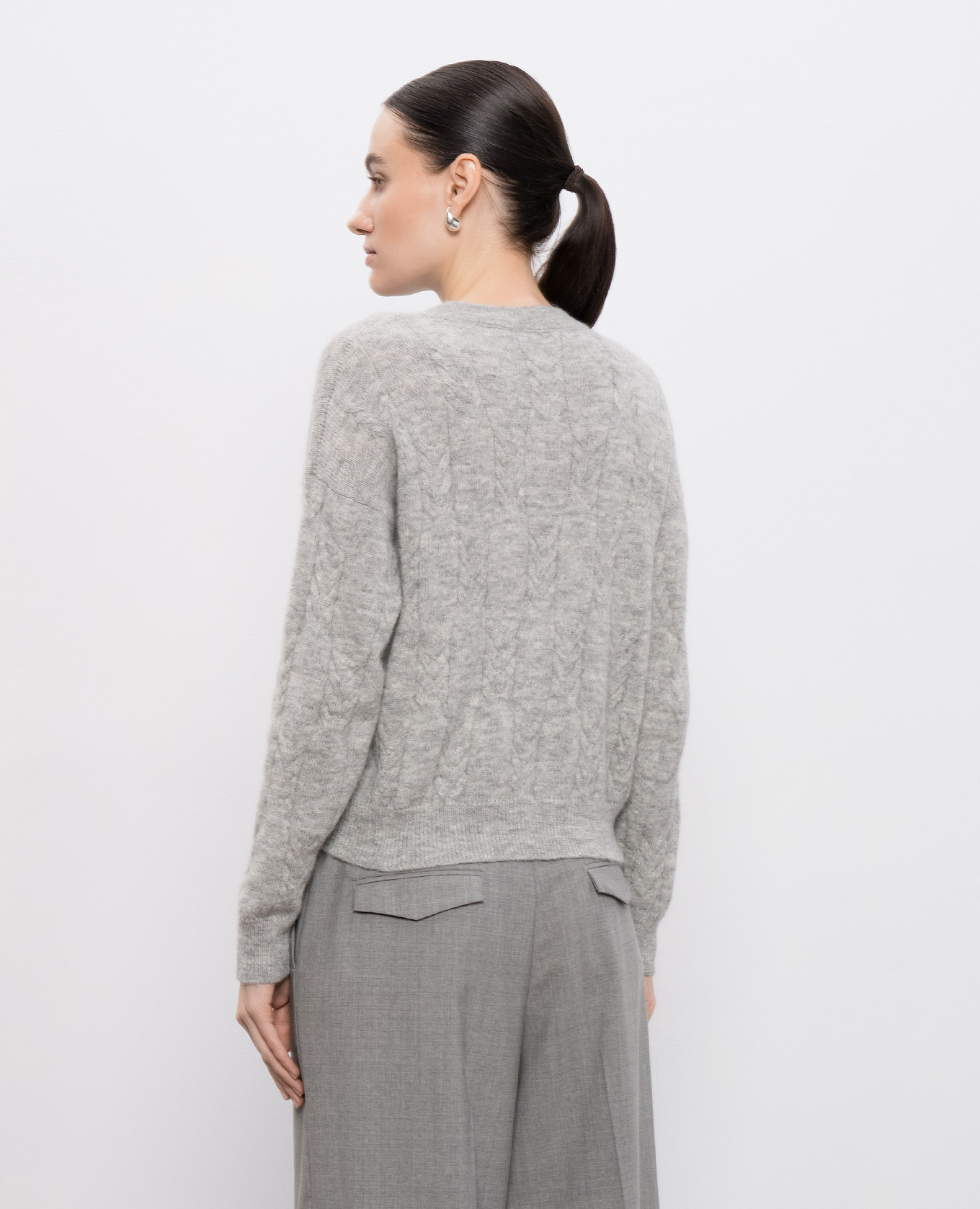 Gray sweater with wool Peserico 4