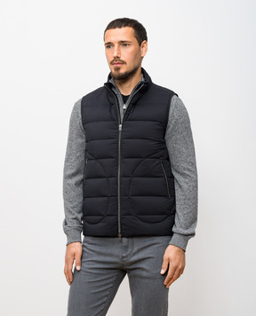 Herno Black down vest PI012ULE12456Z