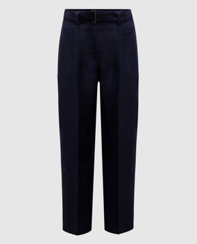Brunello Cucinelli Blue linen pants MH549P8762
