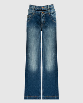Versace Jeans Couture Blue flared jeans with logo patch 76HAB503DW009M31