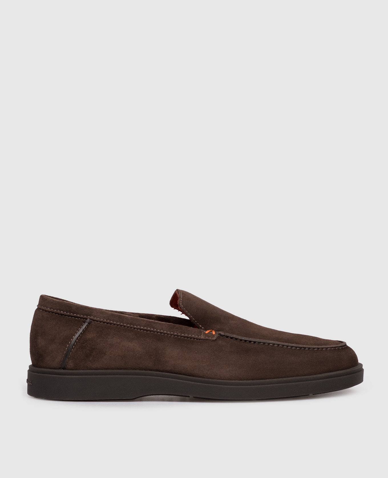 Brown suede loafers