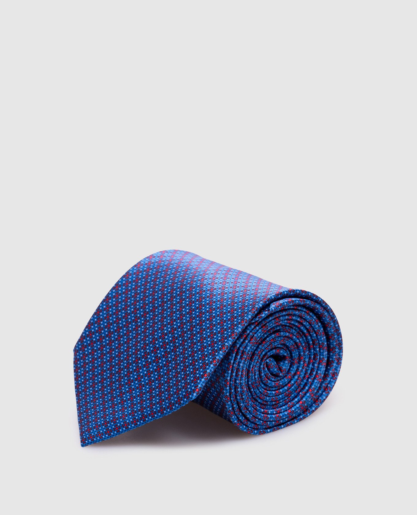 

Blue tie made of silk with a crystal pattern Stefano Ricci