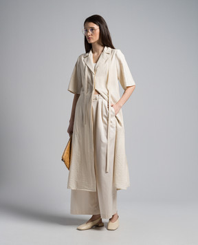 JOSEPH Dareau beige shirt dress with silk JP001600