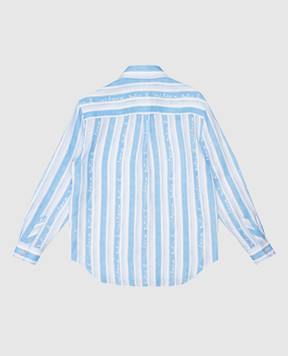 Dolce&Gabbana Children's blue striped linen shirt L44S26FS4HU812+