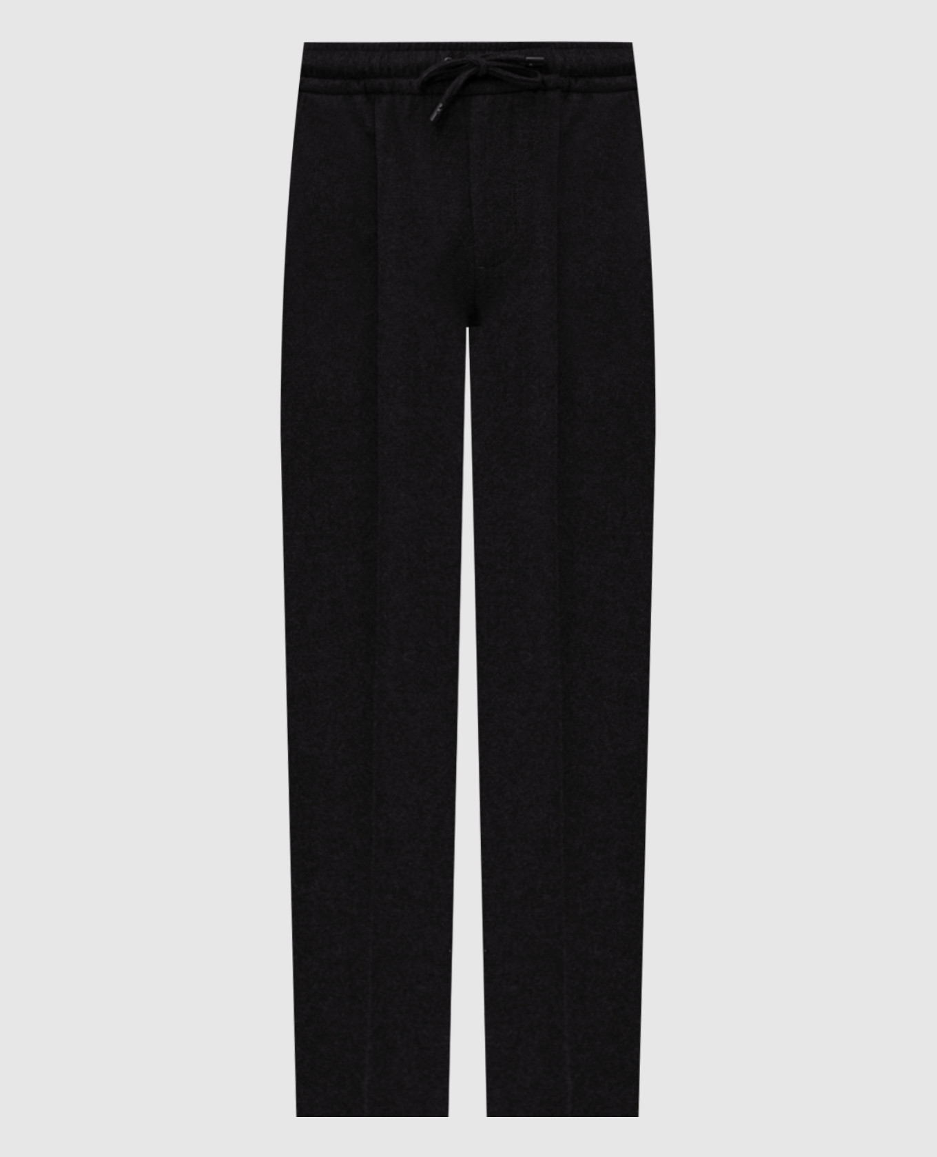 Grey wool and cashmere trousers with logo ISAIA
