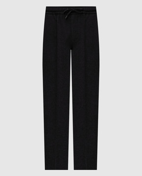 ISAIA Grey wool and cashmere trousers with logo PNC016P9040