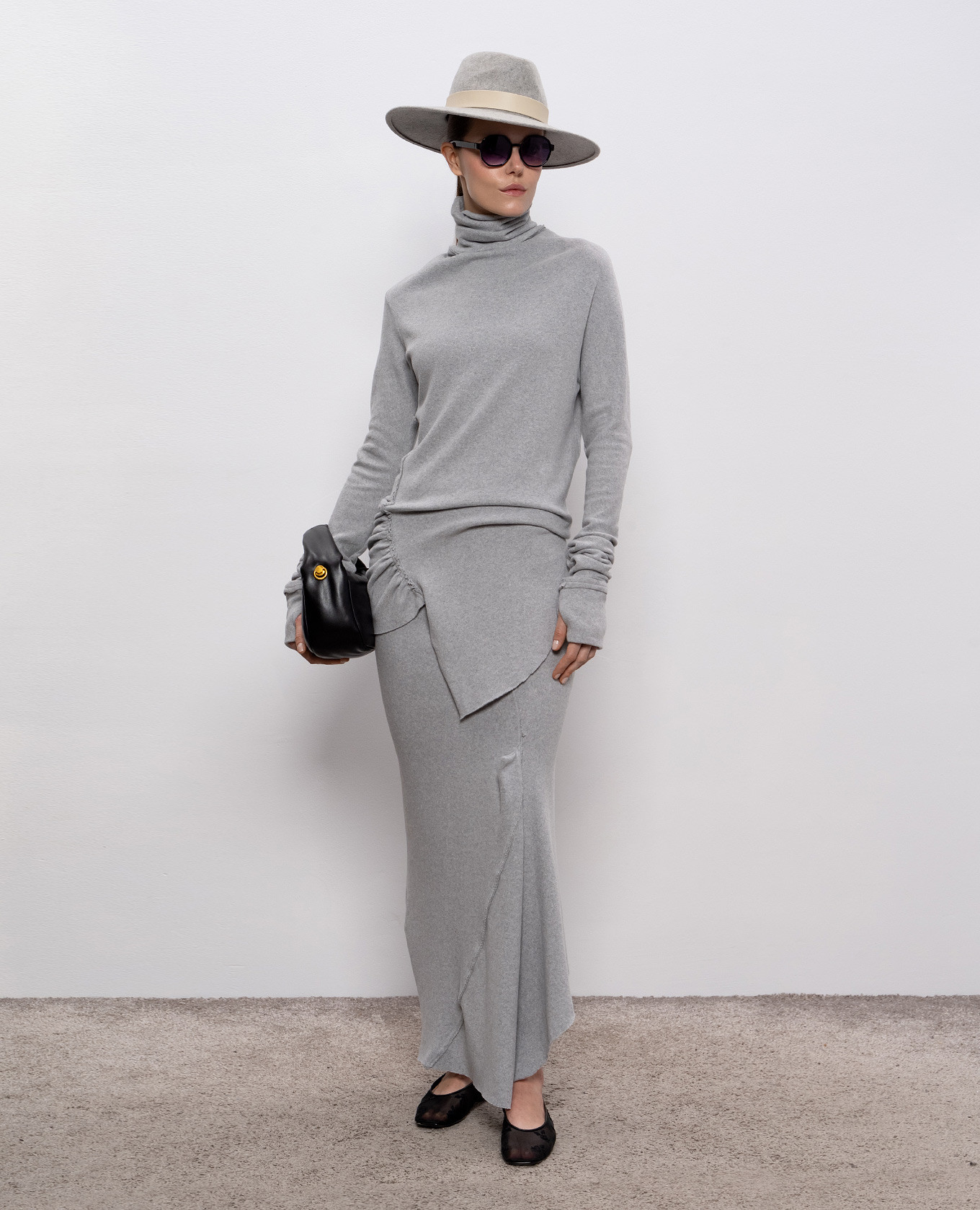 

Gray asymmetrical skirt Marc Le Bihan, Grey